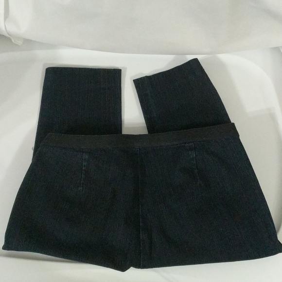 𝅺T Tahari Dark Wash Side Zip Ankle Zip Skinny Jeans - size 26 - Picture 7 of 7